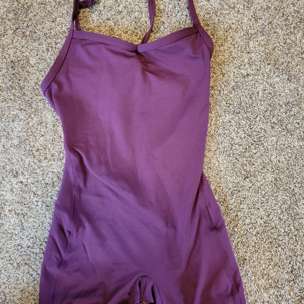 Bombshell Sportswear Sculpted Bodysuit Shorts - Purple L